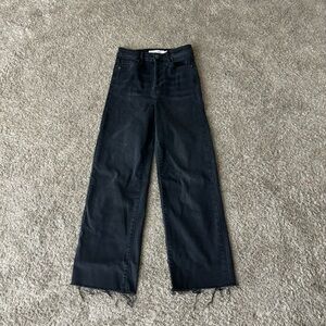 black wide leg jeans